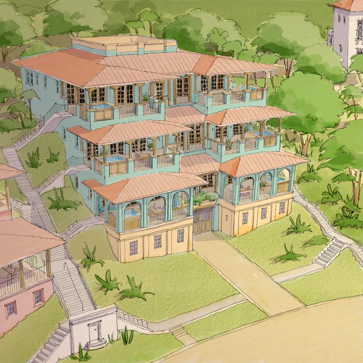 Los Altos Flats — interior y exterior